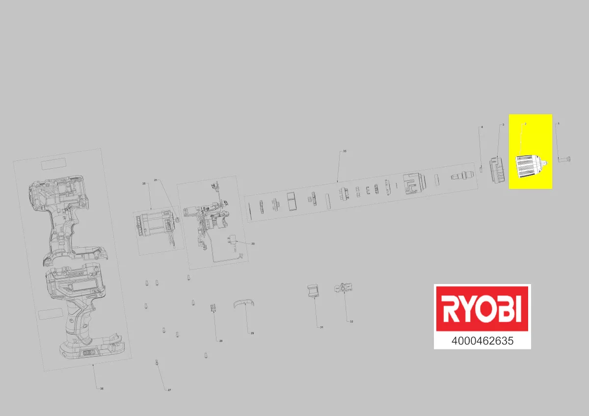 Mandrin réf. 5131041792 Ryobi